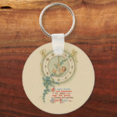 Oudjaarsbabys Vintage Klok Sleutelhanger (Voorkant)