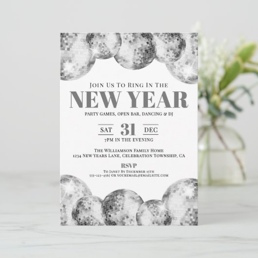 Oudjaarsfeestvieringsparty Kaart (Staand voorkant)