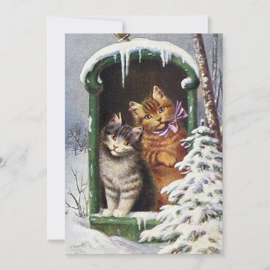 Oudjarige kerstfeestdag voegt sentiment toe notitiekaartje (Voorkant)