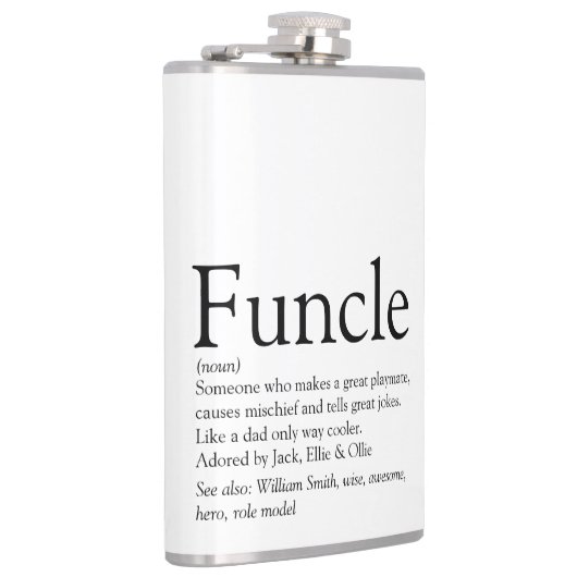 Oudoom Oom Grappige Moderne Definitie Spreuk Heupfles (Rechts)