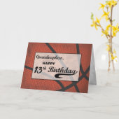 Oudoomneef 13e verjaardag Basketbal Groot Kaart (Gele Bloem)