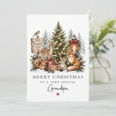 Oudovergrootvader kerstkaart | Opa Kerstmis (Staand voorkant)