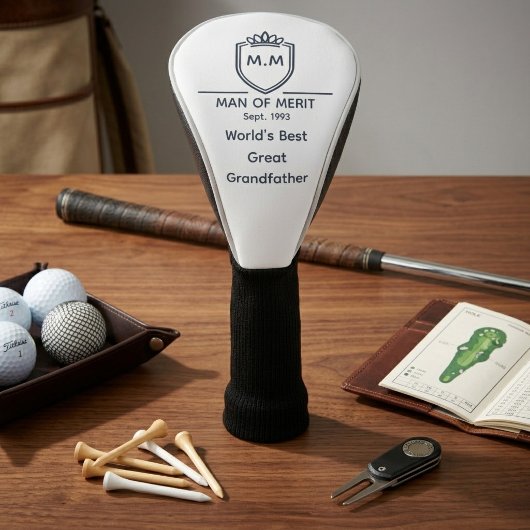 Oudovergrootvader Monogram Eerste letters Man van Golfheadcover