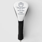 Oudovergrootvader Monogram Eerste letters Man van Golfheadcover (Voorkant)