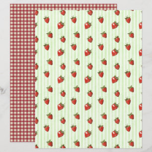 Oudroze aardbeien boerderij scrapbook papier