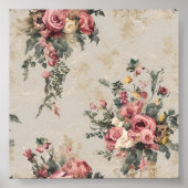 Oudroze bloemboeket beige antiek poster (Voorkant)