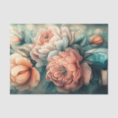 Oudroze bloemenaquarel tissuepapier (Voorkant)