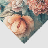 Oudroze bloemenaquarel tissuepapier (Detail)
