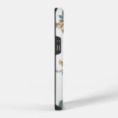 Oudroze bloemenbehang iPhone hoesje (Rechterkant)