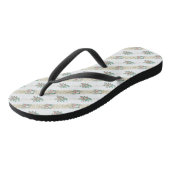Oudroze Bloemmotief - Teenslippers (Schuin)