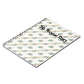 Oudroze Bloempatroon - Notitieboek (Linkerzijde)