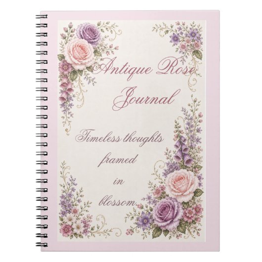 Oudroze Dagboek Notitieboek (Voorkant)