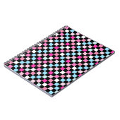 Oudroze en roze geruite patroon notitieboek (Linkerzijde)