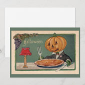 oudroze halloween aanpasbare kunst feestdagenkaart (Voorkant / Achterkant)