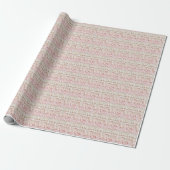 Oudroze Kanten Coquette Inpakpapier (Uitgerold)