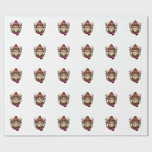Oudroze Kerstmis Hoogland Koe Vector T-shirt Ontwe Cadeaupapier