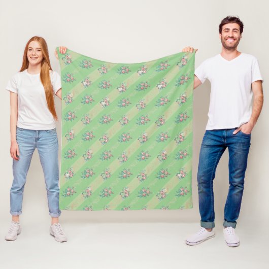 Oudroze Patroon - Fleece Deken (In situ)