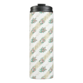 Oudroze Patroon - Thermokop Thermosbeker