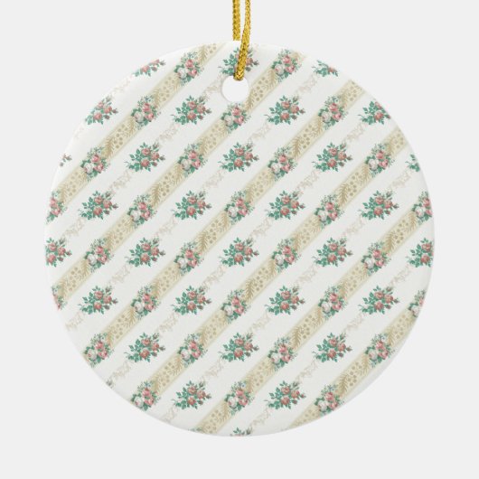 Oudroze Patroon - Versiering Keramisch Ornament (Voorkant)