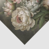 Oudroze Pioenboeket Bloemendecoupage Tissuepapier (Detail)