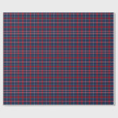 Oudroze Rood Geruite Kerst Inpakpapier (Vlak)