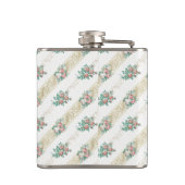 Oudroze Roos Patroon - Fles Heupfles (Achterkant)