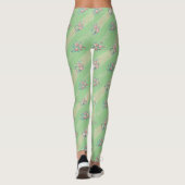 Oudroze roospatroon - Leggings (Achterkant)