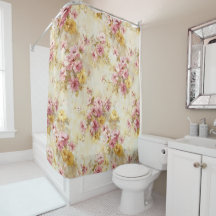 Oudroze waterverf bloempatroon