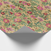 Oudroze Wildroos Papier in Warm Honingbeige (Hoek)