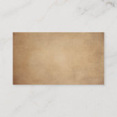 Oudrustige oude perkamentrecept voor de bruid informatiekaartje (Achterkant)