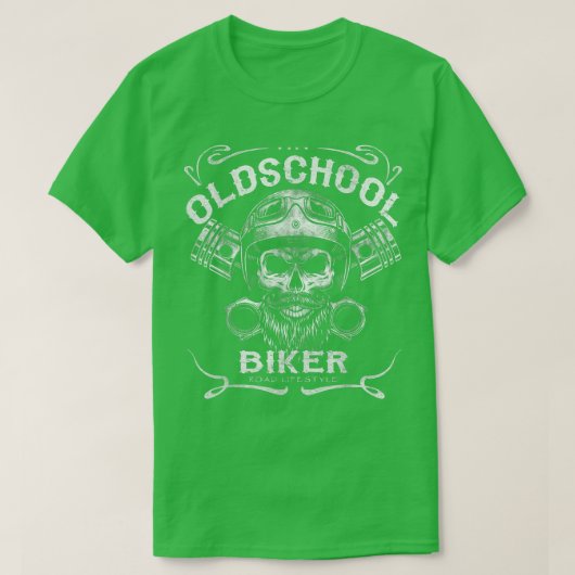 Oudschool Cooles Biker Motiv 1252 T-shirt (Design voorkant)