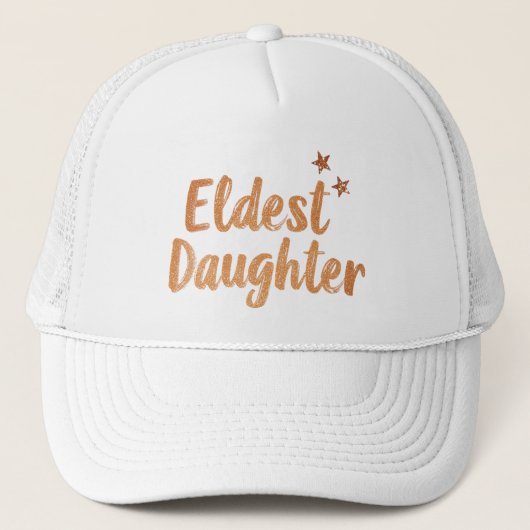 Oudste Dochter Hoed, oudste dochter cadeau Trucker Pet (Voorkant)
