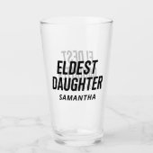 Oudste dochter Trendy leven van een dochter Grappi Glas (Voorkant)