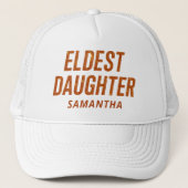 Oudste dochter Trendy leven van een dochter Grappi Trucker Pet (Voorkant)