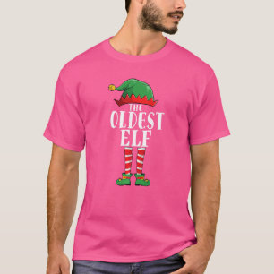 Oudste Elf Funny Matching Family kerstp T-shirt