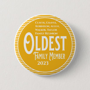 Oudste familielid Reunion Button