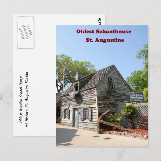 oudste houten briefkaart (Voorkant / Achterkant)