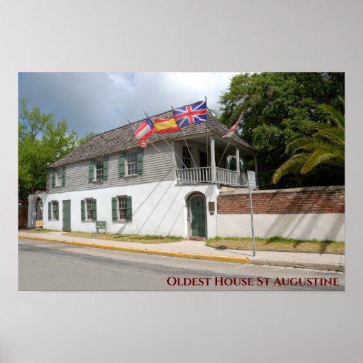 Oudste Huis, St Augustine Florida Poster (Voorkant)