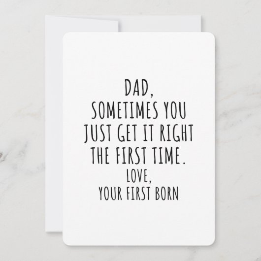 Oudste Kind Papa Grappige Vaderdag Feestdagenkaart (Voorkant)