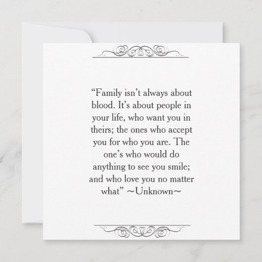 Oudste lid Elegant Family Reunion Awards Kaart (Achterkant)