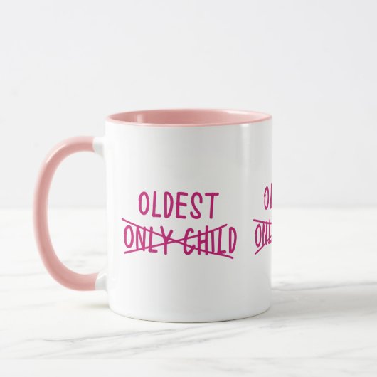 Oudste met Alleen Kind Doorgestreept Mok (Links)