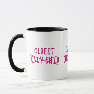 Oudste met alleen kind doorgestreept mok