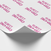 Oudste met alleen uitgesneden kind cadeaupapier (Hoek)