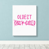 Oudste met alleen uitgesneden kind canvas afdruk (Insitu (Houten vloer))