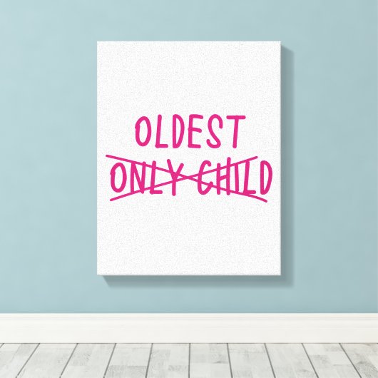 Oudste met alleen uitgesneden kind canvas afdruk (Insitu (Houten vloer))