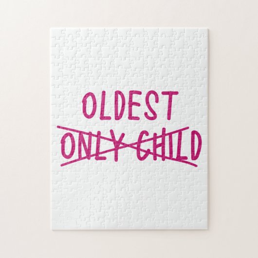 Oudste met alleen uitgesneden kind legpuzzel (Verticaal)