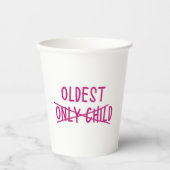 Oudste met alleen uitgesneden kind papieren bekers (Voorkant)