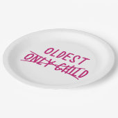 Oudste met alleen uitgesneden kind papieren bordje (Gekanteld)