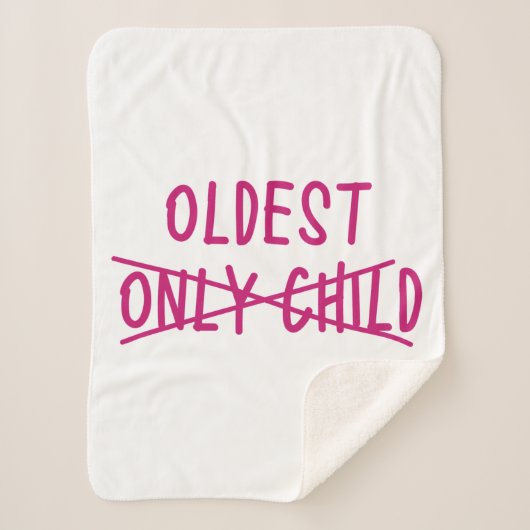 Oudste met alleen uitgesneden kind sherpa deken (Voorkant)