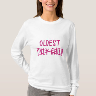 Oudste met alleen uitgesneden kind t-shirt